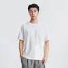 Camiseta Básica Masculina Yizhi Modal Pesado 300g Cor Sólida Gola Redonda Manga Curta, Blusa Solta de Base para Outono