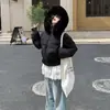 Chaqueta de Algodón con Plumas de Moda 2026 para Mujeres Menudas Invierno Estilo Coreano Corta con Cuello de Piel Desmontable Chaqueta Acolchada de Algodón Ropa de Abrigo