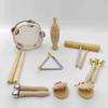 Conjunto de Combinação de Percussão Orff Material Didático de Música para Jardim de Infância Conjunto de 10 Peças Ovo de Areia Martelo de Areia Pandeiro Atacado
