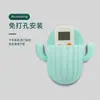Estante de Almacenamiento Simple de Color Sólido de Nuevo Estilo en Forma de Cactus al por Mayor para Sala de Estar y Dormitorio, Organizador de Pared, No Requiere Instalación, Tipo de Pared con Ventosa