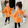 Camiseta de manga larga para niña, camiseta básica para niños, top de algodón puro con cuello redondo para bebé de otoño, ropa nueva de otoño para niñas pequeñas, ropa para niños