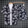 Conjunto de Camisa Floral de Viagem para Férias no Havaí Camisa de Manga Curta Calça de Praia Conjunto Completo Conjunto Fino de Duas Peças de Verão para Homens