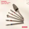 Exclusivo para vendas transfronteiriças: Cabeças de polimento para manicure de frente em estilo russo, conjunto de 6 peças, empurrador de cutícula de bolso aberto de diamante, cabeças de polimento para manicure