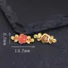 Ágata Rojo del Sur Hielo-Rojo Natural Accesorios para Pulseras Collares DIY Cuentas Espaciadoras S92 Plata Pura Chapada en Oro Cara de Anillo de Ágata Rojo Sol Dorado