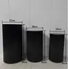 Decoración de Boda Más Vendida Transfronteriza Modelo Nuevo Columna Cuadrada Cilíndrica Poste Guía Geométrico Rectangular Hierro Forjado Mesa de Postres Adorno de Área de Bienvenida