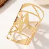 Pulsera cruzada europea y americana nueva moda geométrica hueca personalidad de nicho femenina creativa abierta Pulsera Diaria