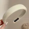 Diadema vintage de lunares plisada de ala ancha para mujer, casual y única, con un toque de alta gama, diadema versátil que hace que la cabeza se vea más alta y el rostro parezca más pequeño