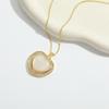 Colar de corrente para clavícula com pingente de coração microcravejado em zircônia, personalidade retrô, best-seller transfronteiriço, simples, requintado, tendência de nicho, feminino
