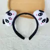 Diadema de felpa antideslizante para mujer, diadema para el pelo, accesorios para el pelo, máscara facial de dibujos animados linda nueva