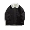 Colección nueva de invierno 2026: Chaqueta de algodón de estilo americano moderna para hombre, corte holgado, forrada de forro polar y engrosada para abrigar, prenda de abrigo para hombre