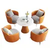 Mesa de centro individual de lujo, sencilla y ligera, combinada con sofá, para ocio, hotel, recepción, oficina de ventas, mesa de negociación y silla, recepción de salón de belleza