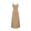 Vestido camisola puramente seductor de un solo hombro que ciñe la cintura con copas en el pecho para mujer, vestido largo de punto ajustado línea A para el verano, chica atractiva