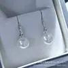 Nuevos Zapatos de Tacón Alto Pendientes de Gancho para la Oreja Perlas Pendientes de Perla de Agua Dulce Natural Zhuji Cuentas para Moño Plata S925