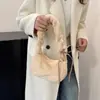 Bolso Relleno para Mujer 2025 Nuevo Moda Coreana Diseño de Nicho Tendencia de Otoño Bolso de Hombro Peludo