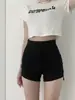 Shorts negros de chica atractiva para mujer 2026 nuevo versátil ajustados elásticos casuales de cintura alta que realzan la figura hot pants