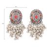 Pendientes de aleación con colgante de perla hueca estilo indio retro transfronterizo con diseño de nicho