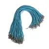 Collar de Cuerda Trenzada de Cuatro Hilos con Colgante de Piel PU Cuerda para Colgante Collar de Cuerda de Cuero Negro para Hombre Cuerda de Cuero