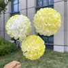 3 Flores Bola de Neve Artificiais na Cor Creme, Flores Artificiais para Casamento e Decoração de Casa, Atacado