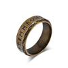 Anillo de Acero de Titanio con Personaje Vikingo Retro Nórdico Transfronterizo para Hombre Personalidad de Nicho Joyería de Moda para Usar en las Manos Regalo