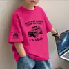 Camiseta Fina de Verão Infantil com Estampa de Desenho Animado, Manga Curta, Estilo Coreano Tendência 2026, Volta às Aulas, para Meninos e Meninas