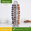 Suporte Rotativo de Metal para Armazenamento de Cápsulas de Leite e Café