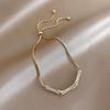Pulseira Ajustável de Diamante Completo Estilo Retro Coreano Indústria Pesada Pulseira Simples Atmosférica Step-up Fio Irregular Micro Zircônio Pulseira