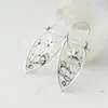 Pendientes de Flor Cortada con Diamantes Estilo Antiguo para Mujer Elegantes Pendientes de Vid de Loto Elegantes Estación Independiente Venta Caliente