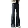 Pantalones de Campana Minimalistas de Gama Alta para Hombre, Nuevo Estilo Veraniego, Corte Holgado, Adelgazantes, Pierna Recta, Casual, Modernos, Elegantes