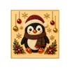 Conjunto de Arte Decorativa de Natal Decoração com Glitter Texturizado 3D Artesanato para Pendurar na Parede Tema de Natal para Casa