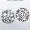 Alfombrilla para Botella de Agua Decoraciones de Aleación Accesorios para Caja de Regalo Soporte para Taza de Té Ventana Redonda Flor Recortada Hoja a Prueba de Fugas Aguiw