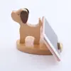 Soporte móvil perezoso de madera soporte creativo para teléfono móvil de escritorio para cachorros soporte de madera maciza letras personalizadas
