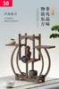 Estante para Tazas de Té de Madera Maciza J Estante Bogu Estilo Chinoiserie Caja de Almacenamiento Estante de Almacenamiento de Mesa Tetera de Té Pu'Er Alrededor de la Estufa Preparación de Té Juego de Té con B