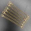Cierre de Langosta Doble con Cadena de Extensión para Joyería, Personalizado de Fábrica, Accesorios DIY, Cadena Extendida de 18K para Collar