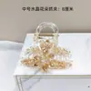 Nuevo Clip de Pelo de Flor de Cristal de Moda Estilo Coreano para Mujer, Pasador de Lujo Ligero para la Parte Trasera de la Cabeza, Accesorio de Pelo de Alta Gama para Primavera y Verano