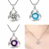 Colar de prata popular estilo coreano feminino clavícula ins simples pingente de três peças folha grama para namorada presente Dia dos Namorados atacado