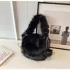 Bolsa de nube peluda al por mayor transfronteriza para mujer, piel sintética, para el hombro, portátil, con cadena, exquisita, de alta calidad, para la noche