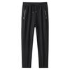 Calça Esportiva Plus Size Preta Cinza Moda Casual Absorvente de Umidade Outdoor Elástica Esportiva Casual