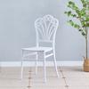 Silla de bambú para exteriores, césped, banquete, silla de boda, respaldo de PP de plástico engrosado, Silla Blanca Dorada transparente