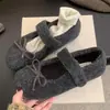 Zapatos peludos para mujer para otoño e invierno 2026 modelo nuevo, zapatos slip-on de punta redonda estilo hada con lazo, versátiles, forrados de felpa, mocasines cálidos de algodón