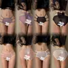 Nuevas bragas sexy de malla para mujer talla grande, con bordado de mariposa, diseño hueco, transpirables y transparentes tipo bikini.