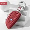 Adequado para Capa de Chave de Carro Bmw M240I, Estojo de Chave de Couro Bovino de Primeira Camada de Alto Padrão com Fivela, Modificação Interna para Homens e Mulheres