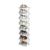Estante Plegable Estrecho para Zapatos, Estante de Almacenamiento Estrecho, Zapatero Simple sin Instalación para Entrada de Casa, Habitación de Alquiler de Múltiples Pisos, Dormitorio