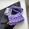 Bolso de hombro plisado de estilo occidental simple de moda de color sólido para mujer 2023 principios de otoño Nuevo estilo Bolso bandolera de moda de estilo coreano fresco