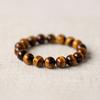 Pulsera de Piedra Ojo de Tigre Yingshi Pulsera de Piedra Ojo de Tigre Abalorios Redondos de la Suerte Ojo de Gato Blanqueamiento Femenino Gama Alta Retro Joyería de Mano Regalo
