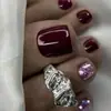 Uñas de los pies de verano Cielo estrellado morado Súper brillantes Uñas de los pies ponibles Pegatinas de arte para uñas desmontables Uñas de los pies