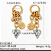 Collar de corazón de acero de titanio transfronterizo europeo y americano, gargantilla de moda y de alta gama, joyería de acero inoxidable chapada en oro que no se decolora al por mayor