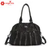 Angelkiss Moda Bolso de Mano de Cuero Suave Textura de Alta Calidad Diseño de Nicho Hombro Lavado Bolso Cruzado Versátil