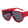 Gafas de sol de una pieza FDPC, montura grande, color, reparación facial, personalidad, gafas de sol retro, lentes de una pieza, gafas de sol 9095