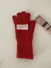 Guantes de punto cálidos de color sólido, estilo ins coreano, para invierno, con dedos libres para usar el móvil, para estudiantes, parejas, versátiles, cálidos