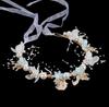 Flor Europea y Americana con Perla Tocado Floral Ajustable Pulsera Popular Flor para Boda Festival Fiesta Cumpleaños